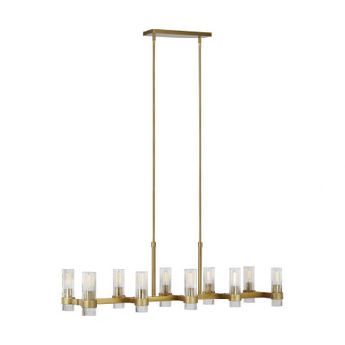 Geneva 10 Light Small Linear Chandelier by Visual Comfort Studio - CC13810