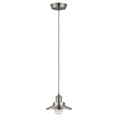 Mini Hi Bay 1 Light Steel Small Pendant by BSH - 93-BEL-374027