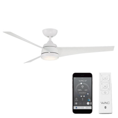 Bath Oval 3 Blade Smart Ceiling Fan with Light and Remote 56 Inch W by BSH - 156-BEL-1105540
