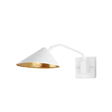 Serpa Whilte 1 Light Swing Arm Wall Sconce by Currey Company - 5000-0205