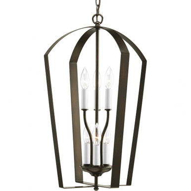Gather 6 Light Small Chandelier by Progress - P3929