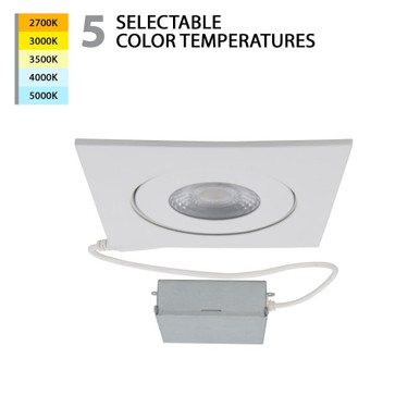 Brisbane Poplars 9W 1 LED Square Adjustable Recessed Kit 4.73 Inch Wide by BSH  - 2470-BEL-5302829