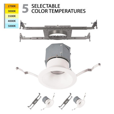 Lynwood Crescent 12W 1 LED 5 CCT Round Recessed Kit (Pack of 2) by BSH  - 2470-BEL-4812919