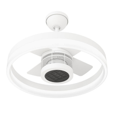 SkyFan and Turbo Heater 24in LED Fandelier Matte White Plug and Play by SkyX - 2250-MW