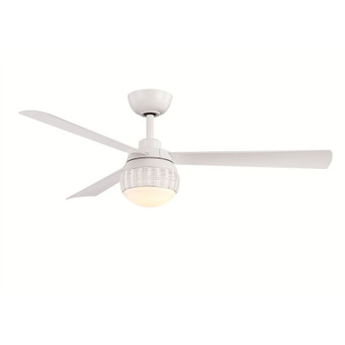 Paget 3 Blade Ceiling Fan with Light Kit 52 Inch Wide by Fanimation - FP6837