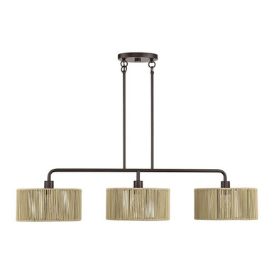 Goldiemesh 3 Light Extra Large Linear Chandelier 19 Inch Tall by Livex - 53195-92
