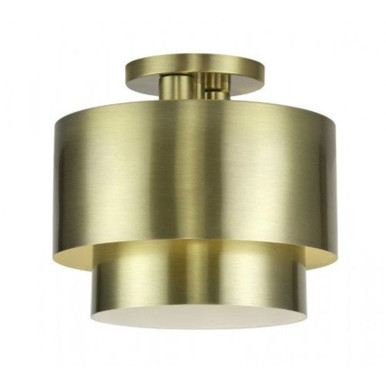 Zolana 2 Light Medium Semi Flush Mount 10.75 Inch and 12 Inch Wide by Livex - 40054