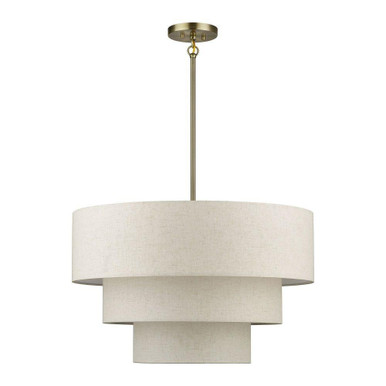 Manorwood 5 Light Medium Pendant 27.5 Inch Tall and 28 Inch Wide by Livex - 41936