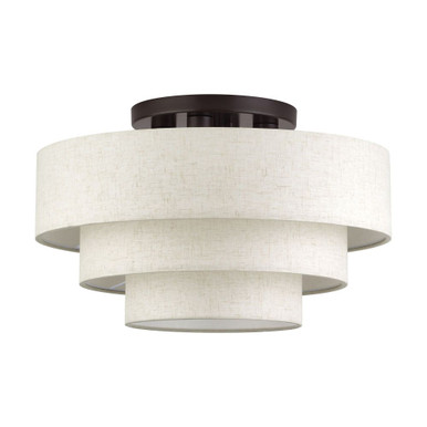 Manorwood 4 Light Extra Large Semi Flush Mount 21 Inch Wide by Livex - 41946
