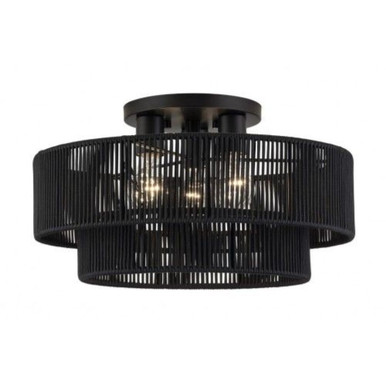 Acordia 3 Light Large Semi Flush Mount 10 Inch Tall X 18 Inch Wide by Livex - 49134