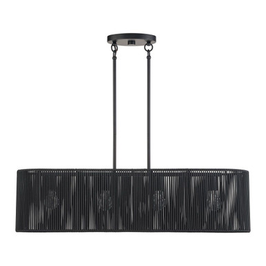 Acordia 4 Light Large Linear Chandelier 19 Inch and 7.75 Inch Wide by Livex - 49128