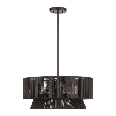 Florell 4 Light Pendant 17.5 Inch Tall and 20 Inch Wide by Livex - 49144