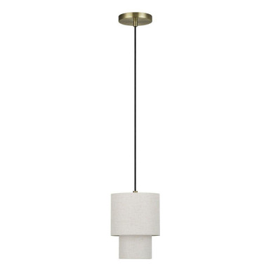 Monroe 1 Light Mini Pendant 15.5 Inch Tall and 7 Inch Wide by Livex - 51089