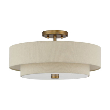 Bellingham 4 Light Large Semi Flush Mount 9 Inch and 18 Inch Wide by Livex - 58855