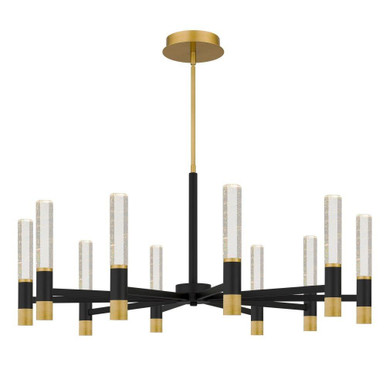 Davies 35W 10 LED Chandelier 19.25 Inch Tall and 40 Inch Wide by Quoizel - PCDAV5040BRG