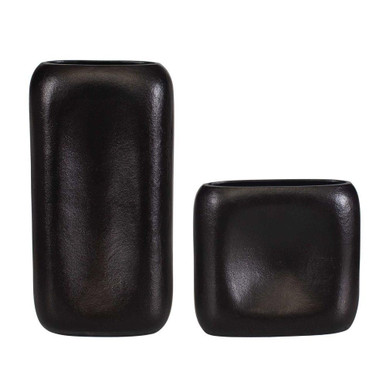 Anodic Vase (Set of 2) 16.88 Inch Tall and 9 Inch Wide by Uttermost - 18309