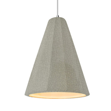 Radiance 1 Light Fluted Cord Pendant 13 X 9 Inch Wide by Justice Design - CER-6607