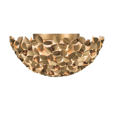 Cora 3 Light Flush Mount 7.25 Inch Tall and 16 Inch Wide by Crystorama - COR-7100-SG