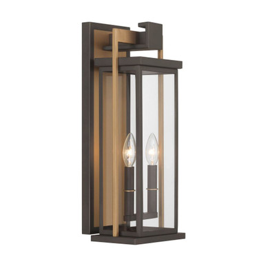Lendel 2 Light Outdoor Wall Sconce 19.5 Inch and 8 Inch Wide by Crystorama - LDL-902-TZ-TG
