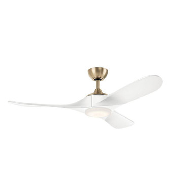 Mylo 3 Blade Ceiling Fan with Light Kit 13.5 Inch X 52 Inch Wide by Kichler - 310552CPZMWH