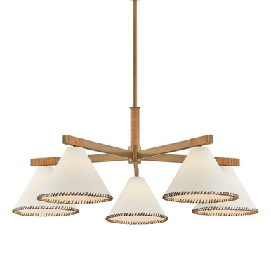 Stoney 5 Light Chandelier 15.75 Inch Tall and 40.25 Inch Wide by Troy - F2540-PBR
