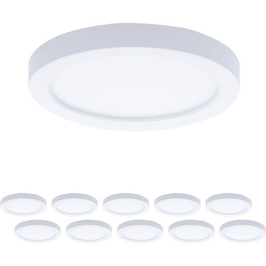 Round 12W 1 LED Flush Mount (Pack of 10) 5.25 Inch by WAC Limited - FM-05RN-930-WT-10