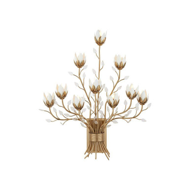 Star Magnolia 10 Light Wall Sconce 41 Inch X 35 Inch Wide by Currey Company - 5000-0299