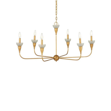 Aurelia 6 Light Chandelier 20.25 Inch X 40 Inch Wide by Currey Company - 9000-1328