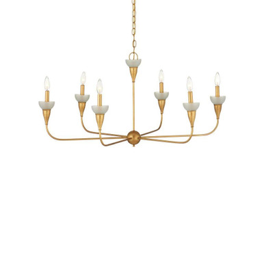 Aurelia 6 Light Chandelier 20.25 Inch X 40 Inch Wide by Currey Company - 9000-1328