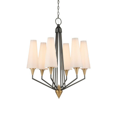 Hennin 26.46W 6 LED Chandelier 35 Inch and 28 Inch Wide by Currey Company - 9000-1371