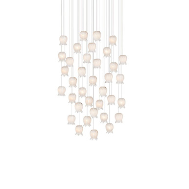 Polpo 36 Light Round Multi Drop Pendant 33 Inch Wide by Currey Company - 9000-1401