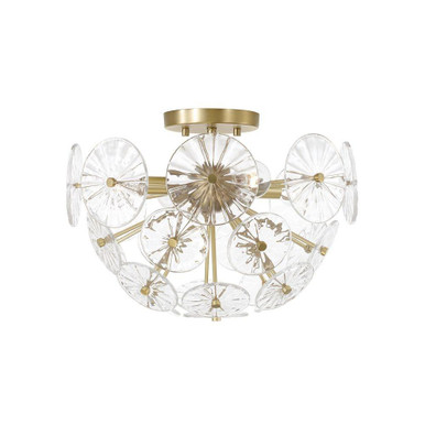 Emelie 4 Light Semi Flush Mount 11 Inch Tall and 15.5 Inch Wide by Capital - 257841MA