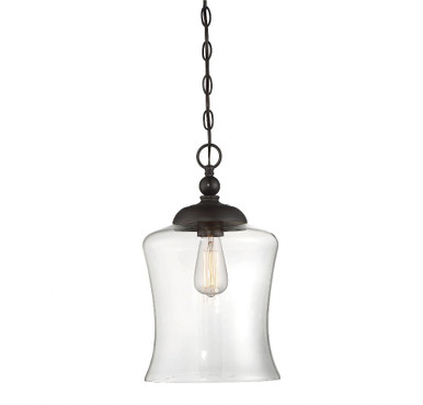 1 Light Mid Century Modern Small Pendant 16.5 Inch Tall by BSH - 2583-BEL-1107253