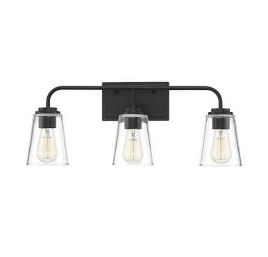 3 Light Cone Glass Farmhosue Vanity Light 24 Inch Wide by BSH - 2583-BEL-1107371