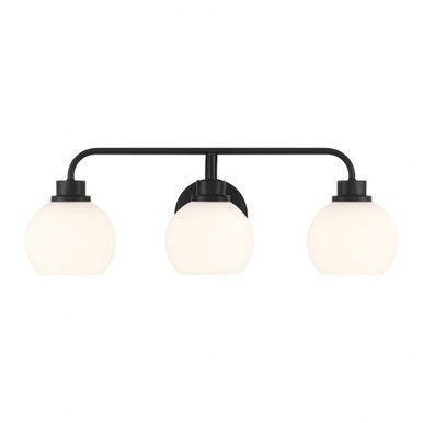 3 Light Globe Glass Down Vanity Light 24 Inch Wide by BSH - 2583-BEL-1345060