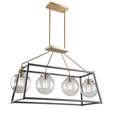 Grant Pastures 4 Light Oversized Linear Island Pendant by BSH - 135-BEL-4238987