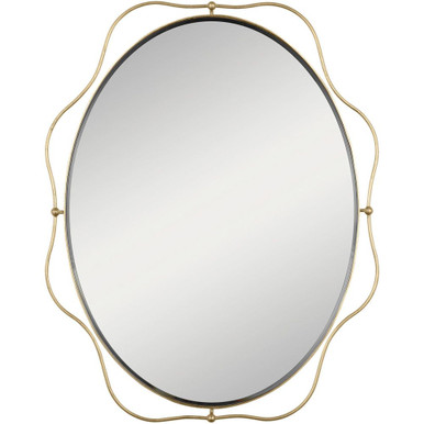 Sargasso Oval Mirror 30.25 Inch X 23.88 Inch Wide by Visual Comfort Studio - KSMR100GD