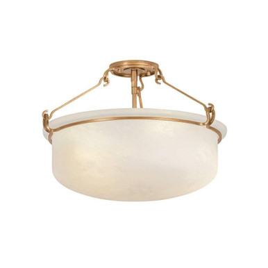 Lowerre 3 Light Semi Flush Mount 14.25 Inch by Hudson Valley - 1553-PGL