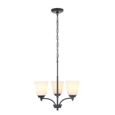 Tyler 3 Light Chandelier 23 Inch Tall and 19.5 Inch Wide by Craftmade - 50223-FB-WG