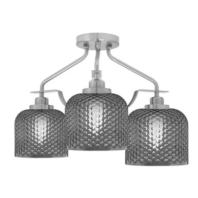 Odyssey 3 Light Semi Flush Mount 12.75 Inch and 16.75 Inch Wide by Toltec - 2607-46-1