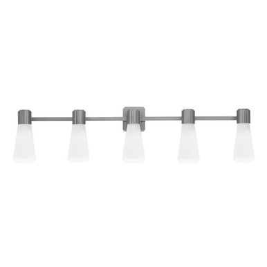 Everleigh 5 Light Bath Bar 11.25 Inch Tall and 46.5 Inch Length by Toltec - 4825-GP-881