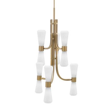 Everleigh 12 Light Chandelier 46.5 Inch Tall and 22.75 Inch Wide by Toltec - 4846-NAB-881