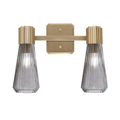 Everleigh 2 Light Bath Bar 11.25 Inch Tall and 15 Inch Length by Toltec - 4822-NAB-882