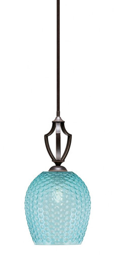 Zilo 1 Light Stem Hung Mini Pendant 13.5 Inch Tall X 6 Inch Wide by Toltec - 561-49-0