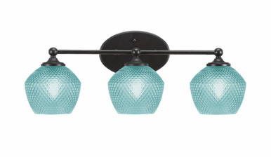 Capri 3 Light Bath Bar 9 Inch Tall and 23.25 Inch Length by Toltec - 5913-46-2