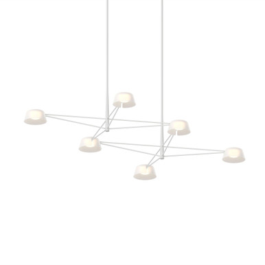Ray 51W 6 LED Chandelier 12 Inch Tall and 67.75 Inch Wide by Sonneman - 2036-12