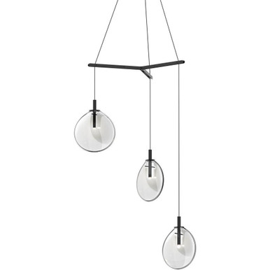 Cantina 3 LED Small Pendant 12 Inch Tall and 30 Inch Wide by Sonneman - 2995-SML