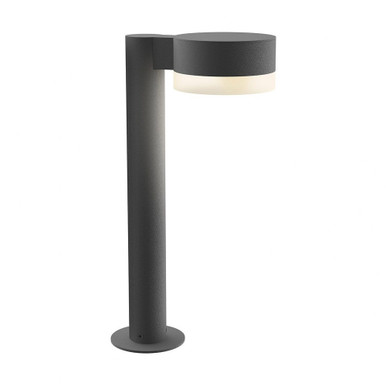 REALS 1 LED Plate Cap and White Cylinder Bollard 16 Inch Tall by Sonneman - 7303PCFW
