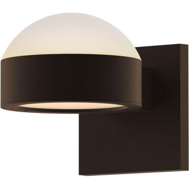 REALS 2 LED Dome and Plate Lens Wall Sconce 5 Inch Wide by Sonneman - 7302DLPL