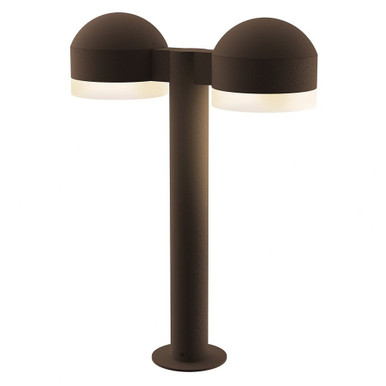 REALS 2 LED Dome Cap and White Cylinder Double Bollard 17.75 by Sonneman - 7306DCFW